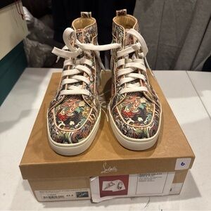 Christian Louboutin Patterned High-Top Sneakers